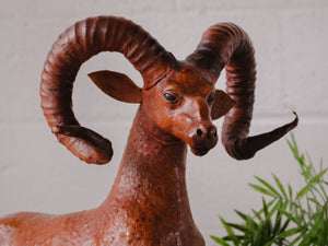 Ram Leather Sculpture