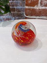 Load image into Gallery viewer, Red, Blue and Yellow Swirl Paperweight
