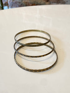 Gold Tone Bangles - Set of 3