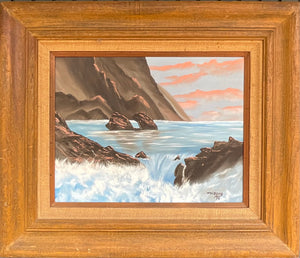 Waves Oil Painting Framed