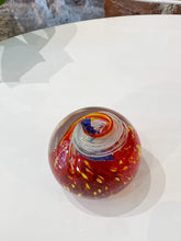 Load image into Gallery viewer, Red, Blue and Yellow Swirl Paperweight
