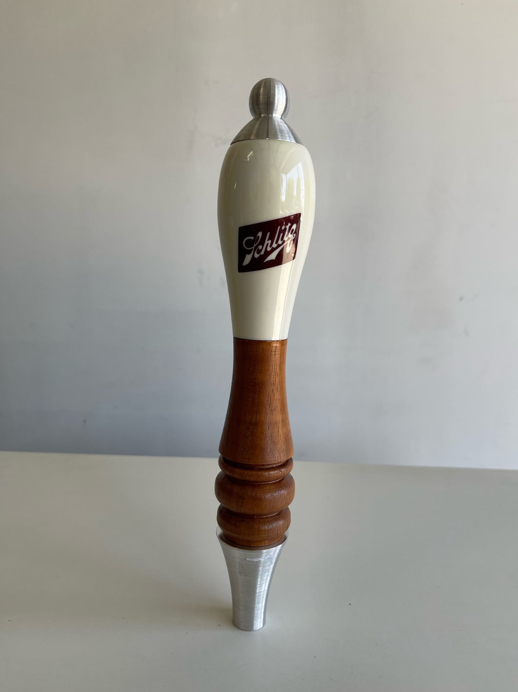 Vintage Schlitz walnut Beer Tap