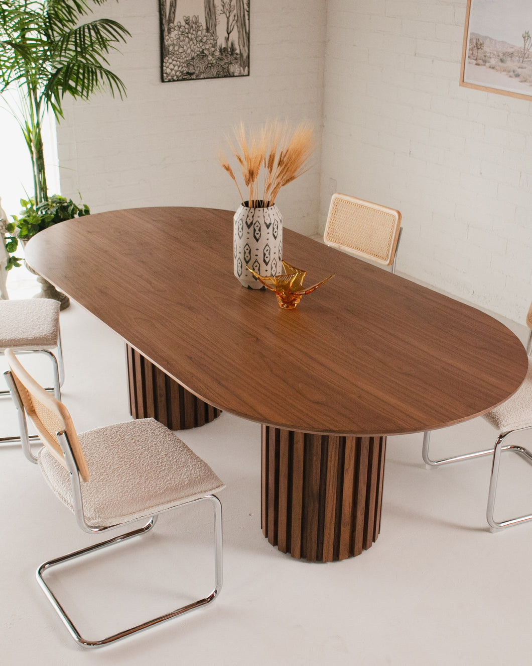 Dalia Oval Walnut Table