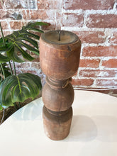 Load image into Gallery viewer, Vintage Extra Large Wooden Candle Holder
