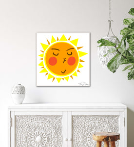 Smoochy Sun Art Print by Pan Dulce