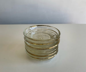 Set of Six Fine Gold Rim Coasters