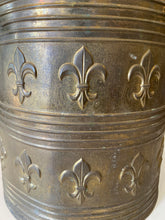 Load image into Gallery viewer, Vintage Brass Bucket with Fleur-de-lis Motif
