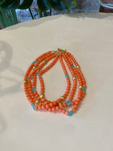 Load image into Gallery viewer, Coral Colored Beaded Necklace
